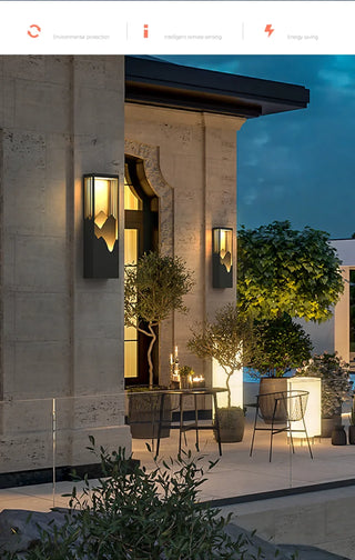 Atticus - Modern Layered Cuboid LED Outdoor Lamp