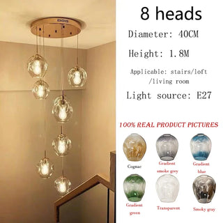 Trefor - Modern Silver Crystal Ball Round Ceiling Chandelier