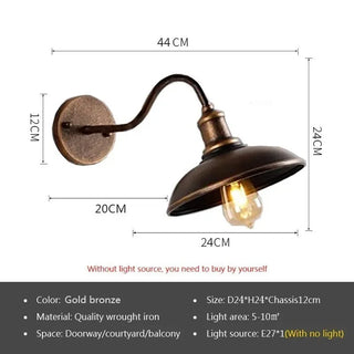 Mabin - American Retro Industrial Outdoor Wall Light
