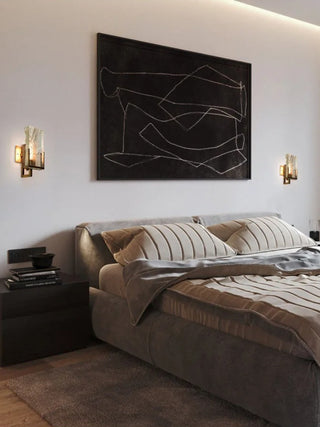 Massimo  - Modern Gold Frosted Glass Style Wall Light