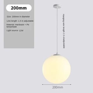 Caen - Nordic Minimalist Milky White Spherical Pebble Pendant Lamp