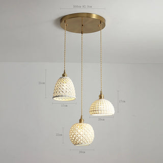 Lowrys - Patterned Ceramic Hanging Pendant Ceiling Light