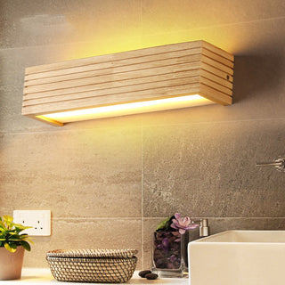 Gisselle - Solid Wood Sconce Bathroom Makeup Mirror Wall Lights
