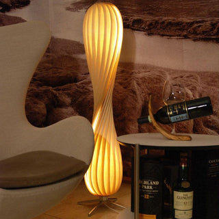 Sylvian - Wooden Curved Shade Floor Lamp