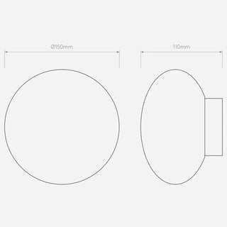 Casper - Modern White Oval Glass Wall Light