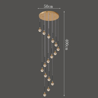 Abril - Crystal Ball Cluster Hanging Chandelier