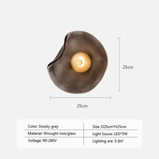Tinsley - Modern Folded Coloured Glass Egg Wall Light