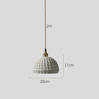 Lowrys - Patterned Ceramic Hanging Pendant Ceiling Light