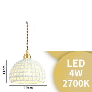 Lowrys - Patterned Ceramic Hanging Pendant Ceiling Light