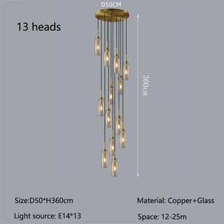 Rome - Cracked Glass Pendant Ceiling Chandelier