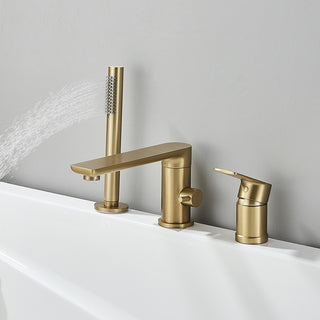 Ally - Modern 3\4 Piece Single Lever Mixer Bathtub Tap Set with Pull Out Show Spray