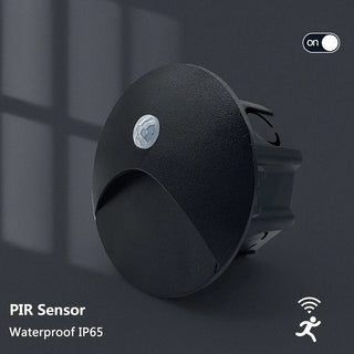 Corinne - Round Stair Aisle Motion Sensor Wall Light- Round Stair Aisle Motion Sensor Wall Light - Round Embedded Stair Aisle Motion Sensor Wall Light
