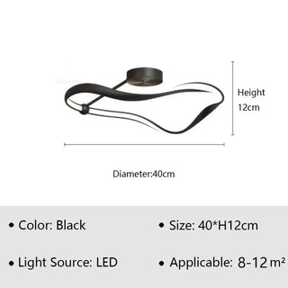 Mapire - Modern Twisted LED Wave Semi Flush Dimmable Ceiling Light