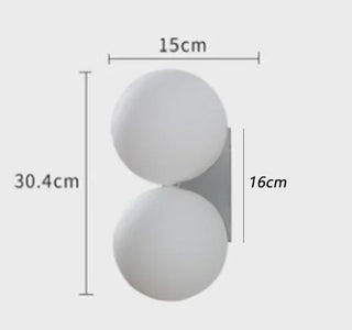 Eyre - Modern Minimalist White Milk Shade Circular Glass Ball Wall Light