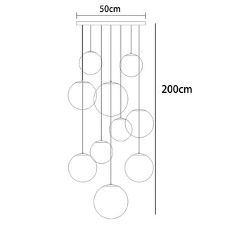 Glaxy - Glass Ball Hanging Pendant Chandelier