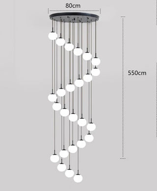 Joshua - Modern Round Hanging LED Ball Ceiling Chandelier