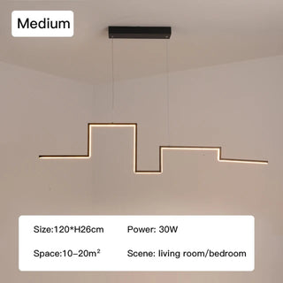 Genom - Long Thin Modern Hanging LED Chandelier