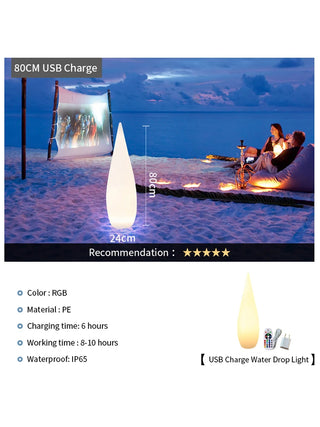 Aquessa - RGB Water Drop Outdoor Floor Lamp