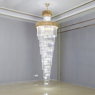 Halora - Sophisticated Stair Chandelier Simple and Stylish Crystal Light for Villas & Lofts