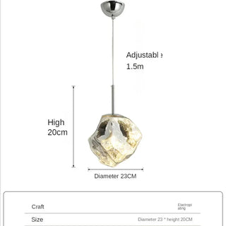 Ellinor - LED Stained Glass Pendant Rock Ceiling Light