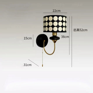 Derya - Abstract Polka Dot Black Gold Hanging Ceiling Light Chandelier