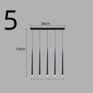Felipe - Black Hanging Multi Long Tube Combination Ceiling Light