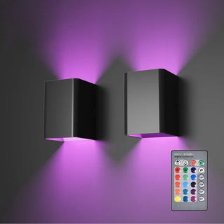 Lynessa - Dimmable Multicolour Up/Down Remote Control Wall Light