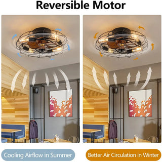 Elpis - Industrial Retro Ceiling Fan Light