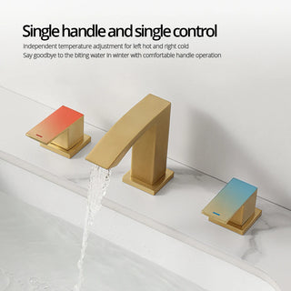 Melodee - Modern Dual Handle Brass Waterfall Basin Mixer Tap