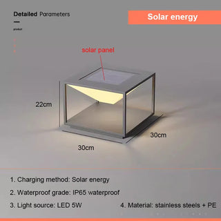 Meg - Solar Waterproof Square Light Dripping LED Outdoor Post Lights
