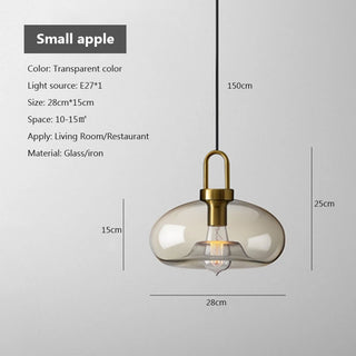 Millie Cognac - Transparent Glass Bubble Led Pendant Lights