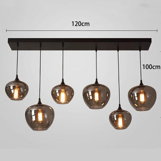 Florencia - Nordic Smoke Grey Glass Hanging Pendant Ceiling Light