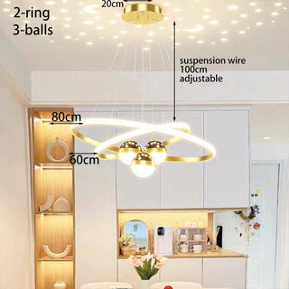 Camillie  - Feather Round Hanging Ceiling Chandelier