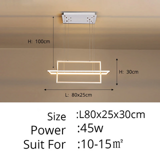 Argela - Rectangle Modern Hanging Chandelier