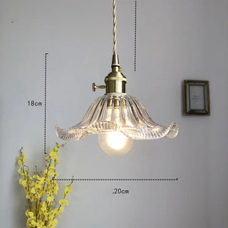 Millie Series - Coloured Patterned Glass Hanging Pendant Ceiling Light