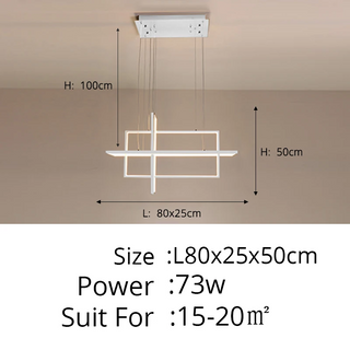 Argela - Rectangle Modern Hanging Chandelier