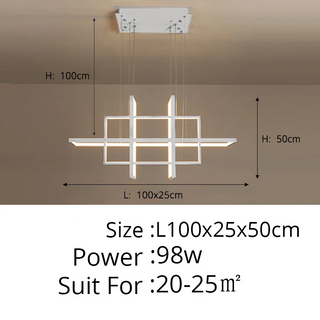 Argela - Rectangle Modern Hanging Chandelier