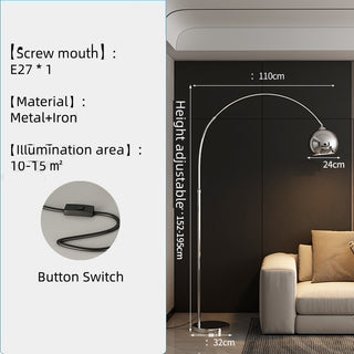 Jaqueline - Modern Adjustable Curved Fishing Floor Lamp