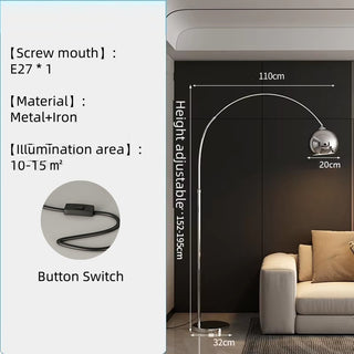 Jaqueline - Modern Adjustable Curved Fishing Floor Lamp