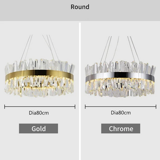 Jason - Up/Down Crystal Glass Round Hanging Ceiling Light Chandelier