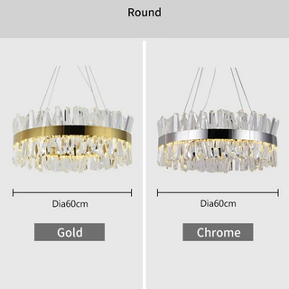 Jason - Up/Down Crystal Glass Round Hanging Ceiling Light Chandelier