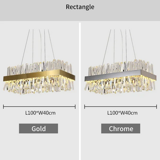 Jason - Up/Down Crystal Glass Round Hanging Ceiling Light Chandelier