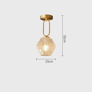 Teddy - Modern Gold Patterned Glass Crystal Wall Light