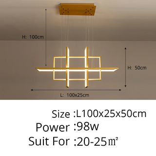 Argela - Rectangle Modern Hanging Chandelier
