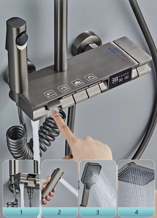 Alper  - Digital Waterfall Shower System Set Thermostatic