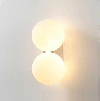 Eyre - Modern Minimalist White Milk Shade Circular Glass Ball Wall Light