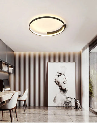 Nirgua - Modern Flush Mount Circular Rimmed Ceiling Light