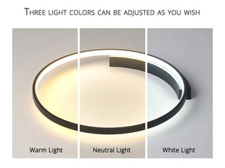 Nirgua - Modern Flush Mount Circular Rimmed Ceiling Light