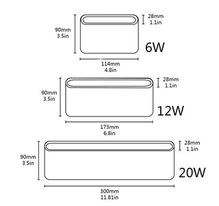 Maben - Flat 6W/12W Up/Down Wall Light