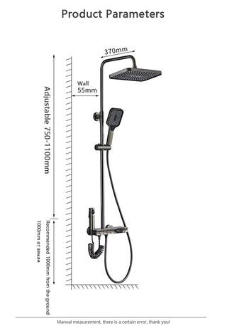 Alper  - Digital Waterfall Shower System Set Thermostatic